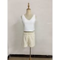 Miniatyrbilde 3 av 5: 3 stk. Plysj Pyjamas Sett Dame Plysj Vest Jakke Shorts Casual Loungewear Sett Purple M