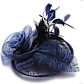 Miniatyrbilde 1 av 4: Dame Fjær Fascinator Hatt Blomst Pillbox Hatt Bryllup Brude Hodeplagg Hodeplagg Løp Derby Ascot