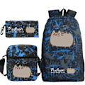 Miniatyrbild 1 av 5: 3 st Kawaii Tjock Katt Ryggsäck Pusheen Tryck Skolväska style 10