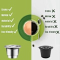 Miniatyrbillede 3 af 5: 4x Espresso Genopfyldelige Kapsler Genanvendelig Pod Espresso Kaffekapsel Rustfri Stål Kapsler Kompatible