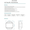 Pikkukuva 4 / 5: 2x AC 110V - 220V S1-B LED Triac RF Himmennin Käyttää 2.4GHz Langatonta 120W-288W Push Himmennintä LED Kytkin Con