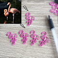 Pikkukuva 3 / 3: 10 kpl Flamingo Paper Clips Sarjakuva Värikkäät Tiedostoklipsit Toimistotarvikkeet Koulutarvikkeet