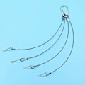 Miniatyrbillede 1 af 3: 4 stk. Wire Rope Hook 4X Hydroponisk Hængesæt Reb Hænger Stål Reb til Plantevækstlys (2 mm tyk 500 mm lang)