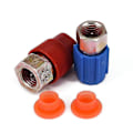 Miniatyrbillede 4 af 5: 1/4\" AC R12 til R134a Retrofit Ventil Hurtig Udskiftning Konverteringsadapter Høj/Lav Fitting A/C System
