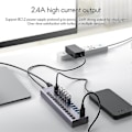 Miniatyrbillede 3 af 5: 13-ports USB Hub 5 Gbps USB 3.0 Multifunktionel Udvidelsesinterface Splitter Expander med Uafhængig