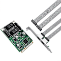Miniatyrbilde 1 av 5: Mini Pcie Til 2 Port Rj45 Nettverkskort Nettverksadapter Internett Lan Adapter Ethernet Gigabit 10/100/