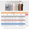 Miniatyrbillede 5 af 5: 2-i-1 Basic Seamless Camisole til Kvinder, Ensfarvet Spaghetti Stropper, Slim Fit Bomuld, Justerbare Spaghetti Stropper Tank Top Med Indbygget BH Grey M