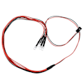 Pikkukuva 5 / 5: 5kpl 4 LED-valoa 5mm 2 Valkoista 2 Punaista Valoa 1/8 1/10 Axial Scx10 Traxxas Trx4 D90 Hpi Redcat Rc Ca -autoihin