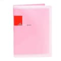 Plastmapp för A5-papper med 20 fickor, Rosa