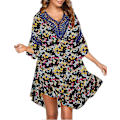Miniatyrbillede 3 af 5: Badedragt Cover Up Dame Badedragt Kjole Plus Size Sexet Bikini Strand Tunika Top Sommer A d pat4 M