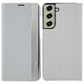 Miniatyrbilde 1 av 5: For Samsung S21 Fe Fjerde Generasjon Stativ Lærveske White Style H Samsung Galaxy S21 FE