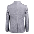 Miniatyrbild 3 av 5: Kostym för män, Business Casual, 3-delad kostymkavaj, byxor, väst, 9 färger Grey 3XL