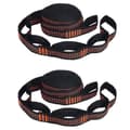 2 st 5-rings Hög Bärande Hängmattsremmar Förstärkt Polyester För Hem Utomhus Hängmatta-orange