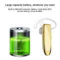 Miniatyrbilde 3 av 5: Bluetooth Ørepropp V4.1 Trådløst Håndfrisett 24 timer Kjøreheadset 30 dager Standby-tid Med Støyreduserende Mikrofon Headsetveske For Iphone Androi Gold