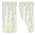 Miniatyrbillede 1 af 2: WINOMO Transparent Tyl Vindue Tyndt Vindue Gardiner Elegant Voile Gardiner med Fletmønster til Soveværelse Stue - 100x200cm (Grøn)