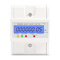 Miniatyrbilde 1 av 5: Din Skinne 3 Fase 4 Ledning Elektronisk Wattforbruk Energimåler Wattmeter Kwh 5-80a 380v Lcd Baklys
