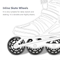 Miniatyrbillede 3 af 5: 8 Pak Inline Skate Hjul Begynder Udskiftningshjul Med Lejer Hjul 70mm