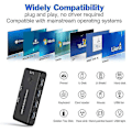 Miniatyrbild 2 av 5: USB KVM-switch USB 3.0 Switch KVM-switch för Windows PC Tangentbord Mus Skrivare 2 Datorer Delar 4 Enheter