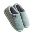Miniatyrbillede 1 af 5: Unisex ensfarvede all-inclusive varme hjemmesko, fortykkede åndbare varme sko green 44