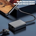 Miniatyrbillede 3 af 5: Netværksadapter 1000Mbps Type-C til RJ45 Ethernet Adapter Plug And Play USB til Ethernet Adapter til Mobiltelefon Tablet