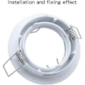 Miniatyrbillede 5 af 5: 20 stk. GU10 Monteringsramme Fjederklemmer 60 mm Diameter Fjederreturringe Låseklemmer til Gu10 MR16 LED Loftspots Downlights Pære