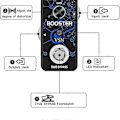 Miniatyrbild 5 av 5: Gitar Booster Effektpedal Analog Boost Effektpedaler För Elgitarr Ren Clean Mini Boost