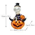Miniatyrbilde 5 av 5: LED Hodeskalle Gresskar Statue Lys Hodeskalle Gresskar Design Statue Lys Halloween Gresskar Lykt LED Nattlys Gresskar Telys For pumpkin