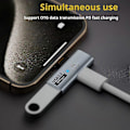 Miniatyrbild 4 av 5: USB-C till USB-A OTG Adapter 100W PD Laddning 10Gbps Dataöverföring Konverterare för MacBook Kompatibel Huawei Plug Play