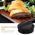 Miniatyrbillede 2 af 2: 1 stk. Praktisk Grill Røgboks Rustfrit Stål Grill Røgbakke (Sort)