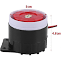Miniatyrbillede 4 af 5: Mini Alarm Sirene Til Huset, Plast/metal, 110 Db, Sort/rød