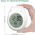 Miniatyrbild 5 av 5: Digital Duschklocka Vattentät, Badrumstimerklocka, Digital Köksväggklocka, LCD-display, 12/