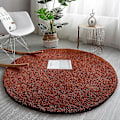 Miniatyrbilde 4 av 5: Moderne Enkle Tepper Tykk Rundt Område Teppe Stue Gyngestol Gulvmatte Plysj Myke Soverom Sengtepper Hjem Dekor Apricot M Diameter 80cm
