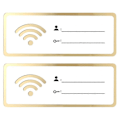 Miniatyrbillede 1 af 2: 2 stk. Akryl Wifi Skilt WiFi Adgangskode Skilt Akryl Wifi Adgangskode Skilt Wifi Skilt Tavle
