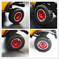 Pikkukuva 3 / 5: 4kpl 1.0 Renkaat ja Metalliset Beadlock-vanteet Sarja 1/24 Rc Crawler -auto Axial Scx24 Fcx24 Enduro24