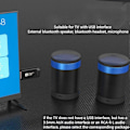 Miniatyrbillede 2 af 5: Usb Bluetooth 5.2 Audio Transmitter, skiftbar Aptx Adptive, understøtter 1 til 2, driverfri, med 3.5mm A