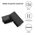 Miniatyrbillede 3 af 5: 8 stk. sorte rektangulære plastik endestykker 20 mm x 40 mm