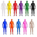 Miniatyrbillede 3 af 5: Heldragt Unisex Spandex Stretch Voksen Kostume Zentai Forsvinder Mand Body Suit Hk Royal blue 170CM