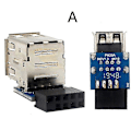 Miniatyrbillede 5 af 5: 4 stk. 9-pin bundkort til USB 2.0-stik sort bundkort til 2 porte USB 2.0 A hun intern