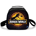 Pikkukuva 3 / 5: Harajuku Uutuus Cool Jurassic World 3D -painettu Crossbody Piknik-kassi Puolikaaren muotoinen lounasrasia Kouluruoka Lounaskassi Jääkassit Auburn