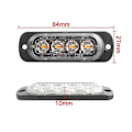 Miniatyrbilde 2 av 5: 4 stk. 4LED Stroboskoper 12V Strobe 4 I 1 Bil Beacon Blinkende (