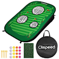 Miniatyrbild 1 av 3: Clispeed Hopfällbart Chippingnät Cornhole Spelset Golfmålnät för Inomhus Utomhus Träningsövning