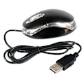 Miniatyrbilde 1 av 3: 1 stk Optisk USB Kablet Mus Profesjonell Kontor Datamus for PC Stasjonær Bærbar (Svart)