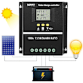 Miniatyrbillede 1 af 4: Solar Oplader Controller Solar Batteri Intelligent Regulator 12V/24/V36V/48V Solar Power Controller 100A