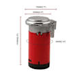 Miniatyrbilde 2 av 4: rød luftkompressor 12V luftpumpe kit, elektrisk horn med elektromagnetisk motor slange, brukt for superhøyt trompet for å erstatte enhver bils luftpumpe kit s202