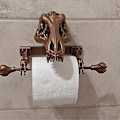 Miniatyrbillede 3 af 3: Dinosaur Tissue Holder Kranie Toiletpapirholder Stand Badeværelse Tissue Rack Punch-fri Hylde Væg-m