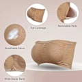 Miniatyrbillede 4 af 4: 3 pakker stropløse BH'er til kvinder, dame bandeau BH, polstret sømløs crop BH blød komfort trådløs Bralette Beige 6XL