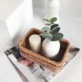 Miniatyrbild 5 av 5: Handvävd Rektangulär Korg i Rotting, Frukt Te Snacks Bröd Picknick Kosmetisk Förvaringslåda Kök