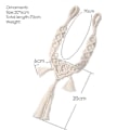 Miniatyrbillede 3 af 5: 2 Pak Vævede Gardinbindere Håndlavet Macrame Dekorativ Gardin Holdbacks Boho Boligindretning Bondehus