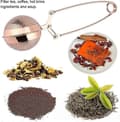 Miniatyrbilde 4 av 5: Te-infuser, te-infuserkule i rustfritt stål med klemme, tefilter, teskje