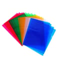 20 st Kontorsdokumentmapp Enkelsidig Pappersmapp L-formad Plastmapp (Blandade Färger)